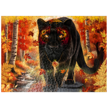 puzzleplate Autumn Guardian Panther - Sheena Pike 500 Jigsaw Puzzle