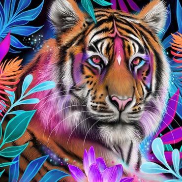 Lotus Dream Tiger - Sheena Pike 100 Jigsaw Puzzle 3D Modell