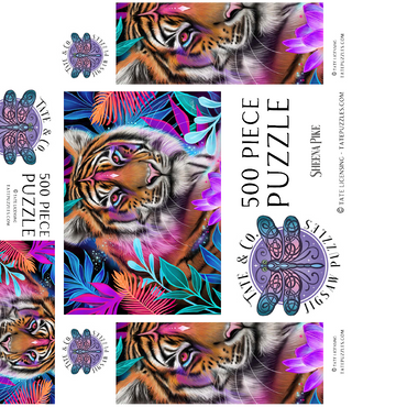 Lotus Dream Tiger - Sheena Pike 500 Jigsaw Puzzle box 3D Modell