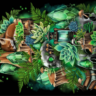 Jade Hollow Baby Fox - Sheena Pike 100 Jigsaw Puzzle 3D Modell