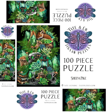 Jade Hollow Baby Fox - Sheena Pike 100 Jigsaw Puzzle box 3D Modell