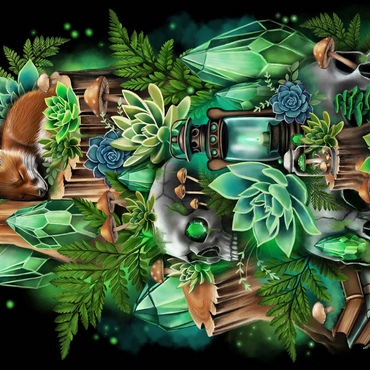 Jade Hollow Baby Fox - Sheena Pike 500 Jigsaw Puzzle 3D Modell