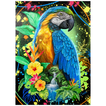 puzzleplate Blue Macaw Animal Spirit - Sheena Pike 1000 Jigsaw Puzzle