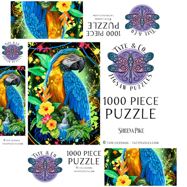 Blue Macaw Animal Spirit - Sheena Pike 1000 Jigsaw Puzzle box 3D Modell