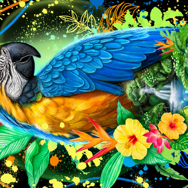 Blue Macaw Animal Spirit - Sheena Pike 500 Jigsaw Puzzle 3D Modell