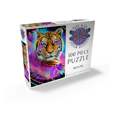 Neon Tiger Animal Spirit - Sheena Pike 100 Jigsaw Puzzle box view2