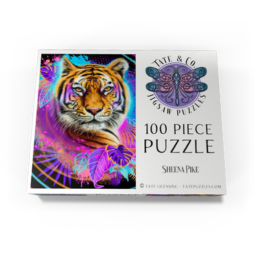 Neon Tiger Animal Spirit - Sheena Pike 100 Jigsaw Puzzle box view3