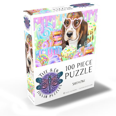 Donut Sweetie Hound Puppy - Sheena Pike 100 Jigsaw Puzzle box view2