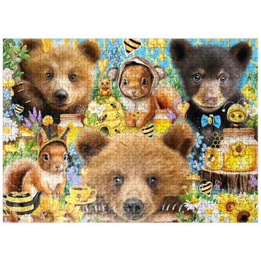 puzzleplate Bees and Honey Bears - Sheena Pike 500 Jigsaw Puzzle