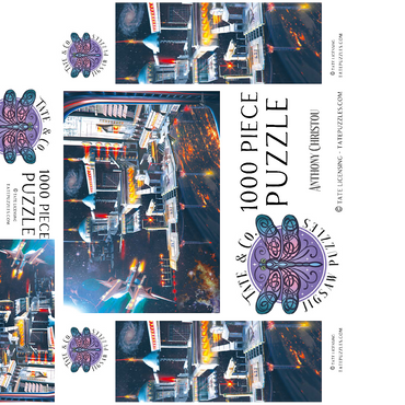 Space Station Landing Bay - Anthony Christou 1000 Jigsaw Puzzle box 3D Modell