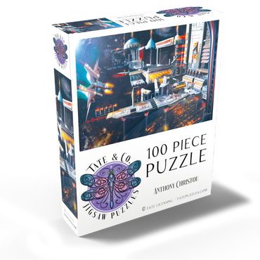 Space Station Landing Bay - Anthony Christou 100 Jigsaw Puzzle box view2