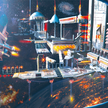 Space Station Landing Bay - Anthony Christou 100 Jigsaw Puzzle 3D Modell