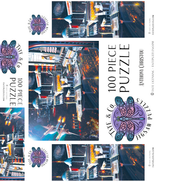 Space Station Landing Bay - Anthony Christou 100 Jigsaw Puzzle box 3D Modell