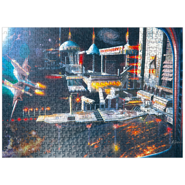 puzzleplate Space Station Landing Bay - Anthony Christou 500 Jigsaw Puzzle