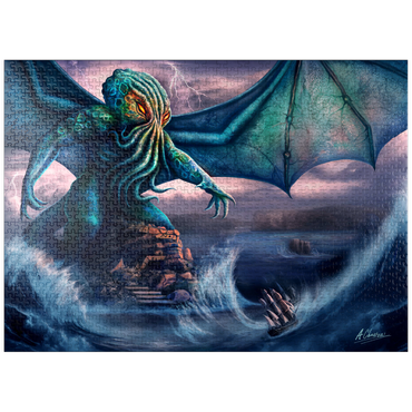 puzzleplate Cthulu Lovecraft Horror - Anthony Christou 1000 Jigsaw Puzzle