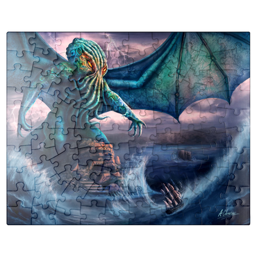 puzzleplate Cthulu Lovecraft Horror - Anthony Christou 100 Jigsaw Puzzle