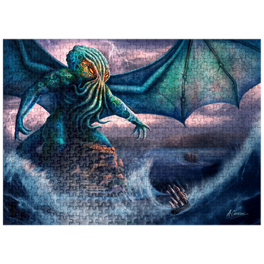 puzzleplate Cthulu Lovecraft Horror - Anthony Christou 500 Jigsaw Puzzle