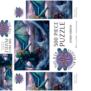 Cthulu Lovecraft Horror - Anthony Christou 500 Jigsaw Puzzle box 3D Modell