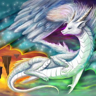 Furry Cute dragon - Anthony Christou 1000 Jigsaw Puzzle 3D Modell