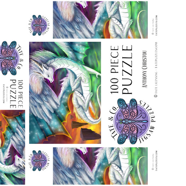 Furry Cute dragon - Anthony Christou 100 Jigsaw Puzzle box 3D Modell