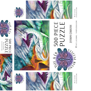 Furry Cute dragon - Anthony Christou 500 Jigsaw Puzzle box 3D Modell