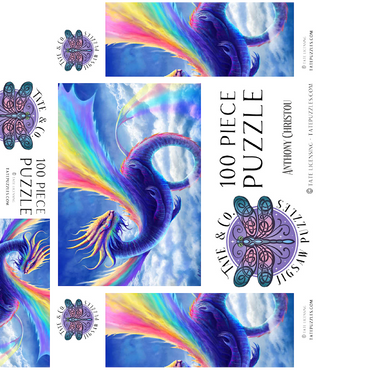 Rainbow Dragon - Anthony Christou 100 Jigsaw Puzzle box 3D Modell