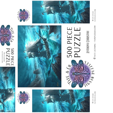 Dangerous Seas Pirate Ship - Anthony Christou 500 Jigsaw Puzzle box 3D Modell