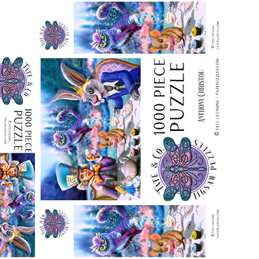 Alice in Wonderland Tea Party - Anthony Christou 1000 Jigsaw Puzzle box 3D Modell