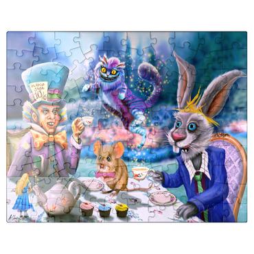 puzzleplate Alice in Wonderland Tea Party - Anthony Christou 100 Jigsaw Puzzle