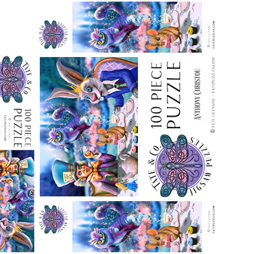 Alice in Wonderland Tea Party - Anthony Christou 100 Jigsaw Puzzle box 3D Modell