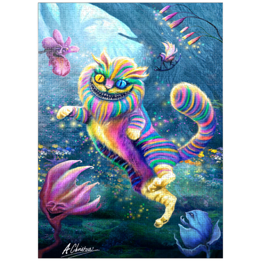 puzzleplate Rainbow Cheshire Cat, Alice in Wonderland - Anthony Christou 1000 Jigsaw Puzzle