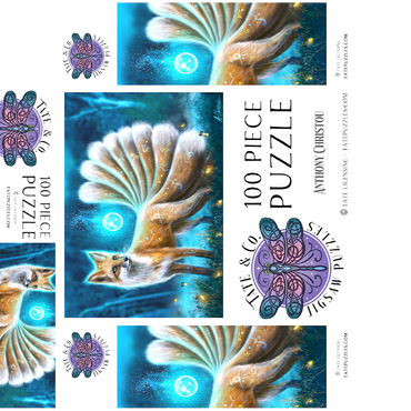 Kitsune Japanese fox -Anthony Christou 100 Jigsaw Puzzle box 3D Modell