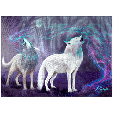 puzzleplate Magical Wolf Howl - Anthony Christou 1000 Jigsaw Puzzle