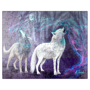 puzzleplate Magical Wolf Howl - Anthony Christou 100 Jigsaw Puzzle