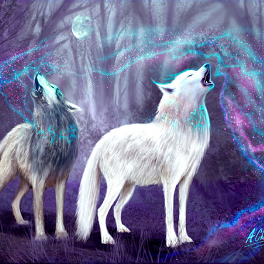 Magical Wolf Howl - Anthony Christou 100 Jigsaw Puzzle 3D Modell