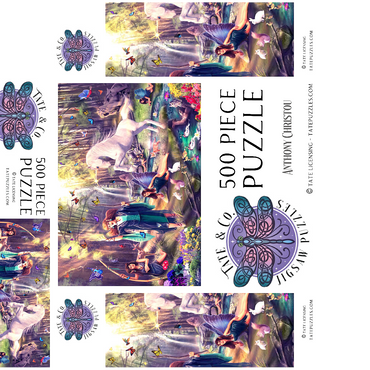 Gaia's Haven Fairy & Unicorn Forest - Anthony Christou 500 Jigsaw Puzzle box 3D Modell