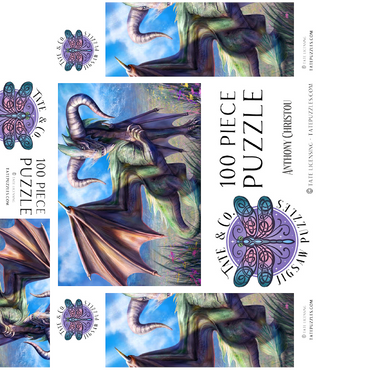 Taurus Dragon Zodiac - Anthony Christou 100 Jigsaw Puzzle box 3D Modell