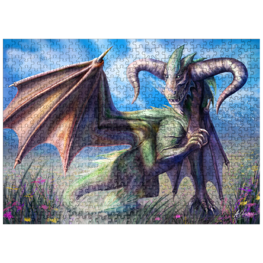 puzzleplate Taurus Dragon Zodiac - Anthony Christou 500 Jigsaw Puzzle