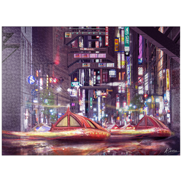 puzzleplate Future Tokyo Cyberpunk - Anthony Christou 1000 Jigsaw Puzzle