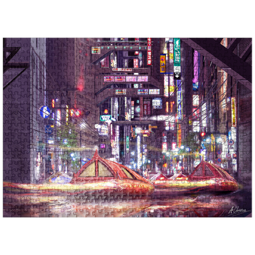 puzzleplate Future Tokyo Cyberpunk - Anthony Christou 500 Jigsaw Puzzle