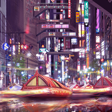 Future Tokyo Cyberpunk - Anthony Christou 500 Jigsaw Puzzle 3D Modell