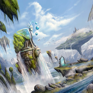-Waterfalls Dreamscape Argolida Surreal Landscape -Anthony Christou 100 Jigsaw Puzzle 3D Modell