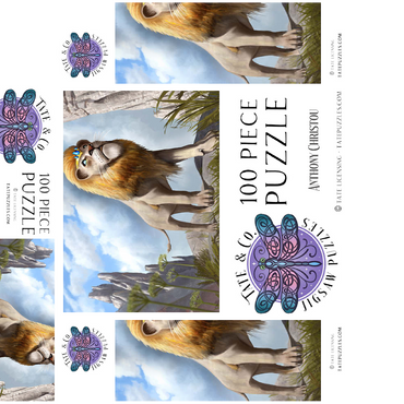 Lions Pride - Anthony Christou 100 Jigsaw Puzzle box 3D Modell