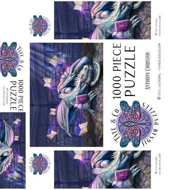 Helios Library Dragon - Anthony Christou 1000 Jigsaw Puzzle box 3D Modell