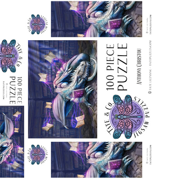 Helios Library Dragon - Anthony Christou 100 Jigsaw Puzzle box 3D Modell