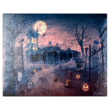 puzzleplate Halloween Horror Manor of Madness Haunted House - Anthony Christou 100 Jigsaw Puzzle