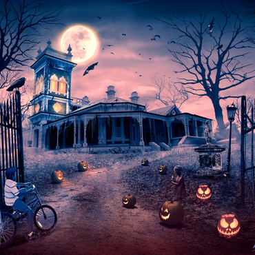 Halloween Horror Manor of Madness Haunted House - Anthony Christou 500 Jigsaw Puzzle 3D Modell