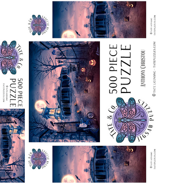 Halloween Horror Manor of Madness Haunted House - Anthony Christou 500 Jigsaw Puzzle box 3D Modell