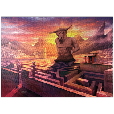 puzzleplate Greek Labyrinth of Alithiiria Mythology -Anthony Christou 1000 Jigsaw Puzzle