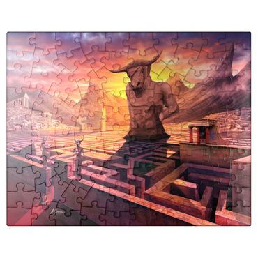 puzzleplate Greek Labyrinth of Alithiiria Mythology -Anthony Christou 100 Jigsaw Puzzle